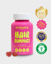 Love Gummies Hair Vitamins 30 jours de Myriam•K Paris : gummies vegan à la biotine ultra-dosée (20 000 %), enrichies en vitamines B5, B6, B9, B12, A, C, E et zinc. Complément alimentaire pour cheveux fins, favorisant la pousse, la densité et la brillance. Sans gluten, sans colorants artificiels, fabriqué en France.