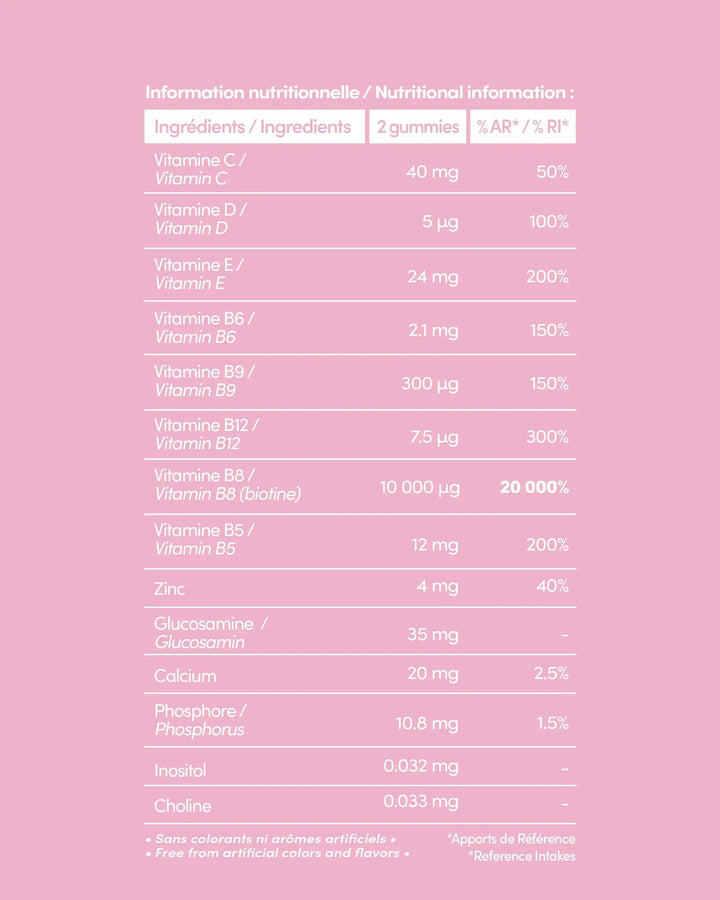 Red Love Gummies - Hair Vitamins 15 Jours (Trousse Offerte) 🎁🎄 - Myriam•K Paris®