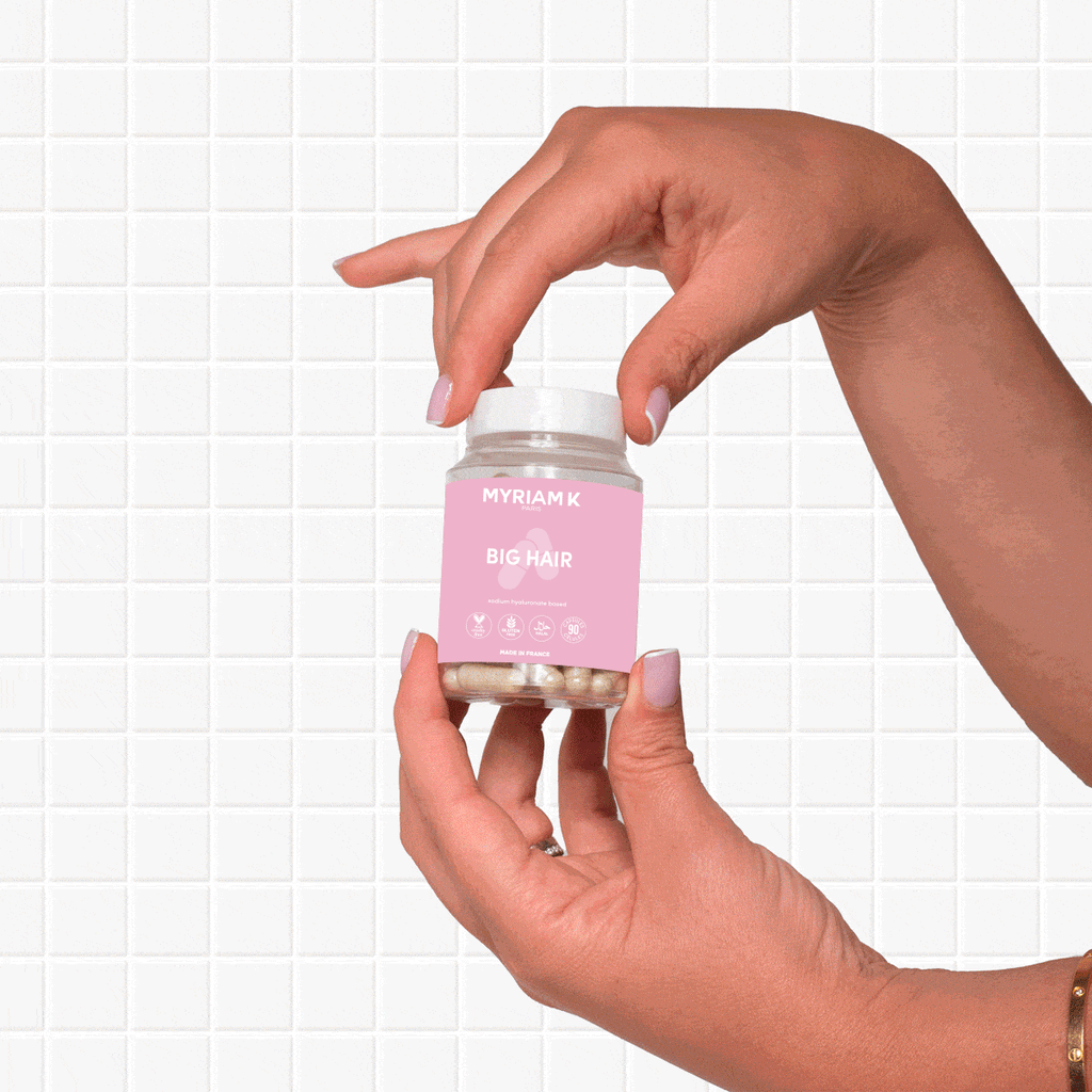 Gélules cheveux BIG HAIR Myriam•K Paris® fabriquées en France, riches en biotine, zinc et extraits végétaux