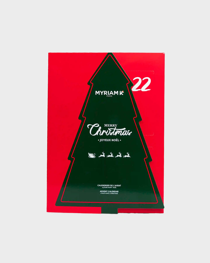 Calendrier de l’Avent Noël Myriam•K Paris en édition limitée, coffret beauté élégant pour les fêtes de fin d’année.