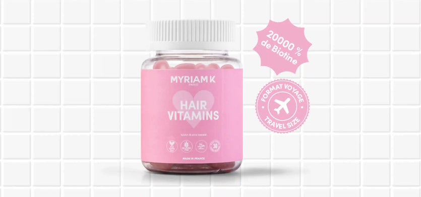 Complément capillaire Love Gummies Myriam•K – Vitamines pour accélérer la pousse des cheveux en 15 jours