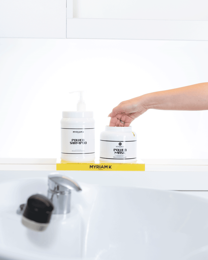 Masque Power Myriam•K Paris® à la kératine, biotine et protéines végétales pour réparer en profondeur la fibre capillaire